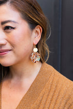 Zoey Earrings - Seafoam & Rust