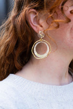 Georgia Earrings - Gold Flake