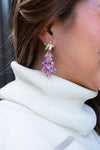 Christmas Tree Earrings - Light Pink Sparkle