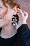 Avery Earrings- Black & White