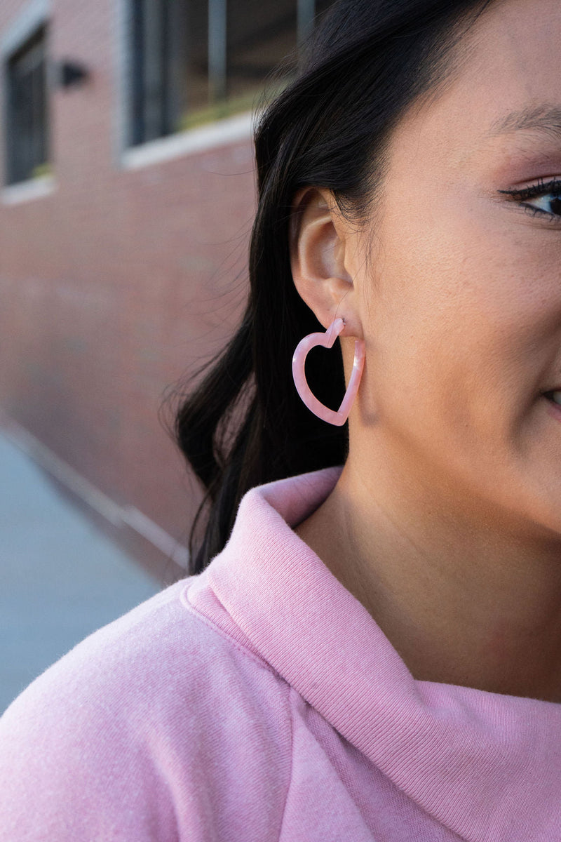 Heart Hoops - Pink