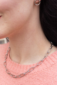 Luxe Silver Chunky Paper Clip Chain - 18"