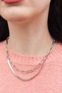 Luxe Silver Chunky Paper Clip Chain - 18"