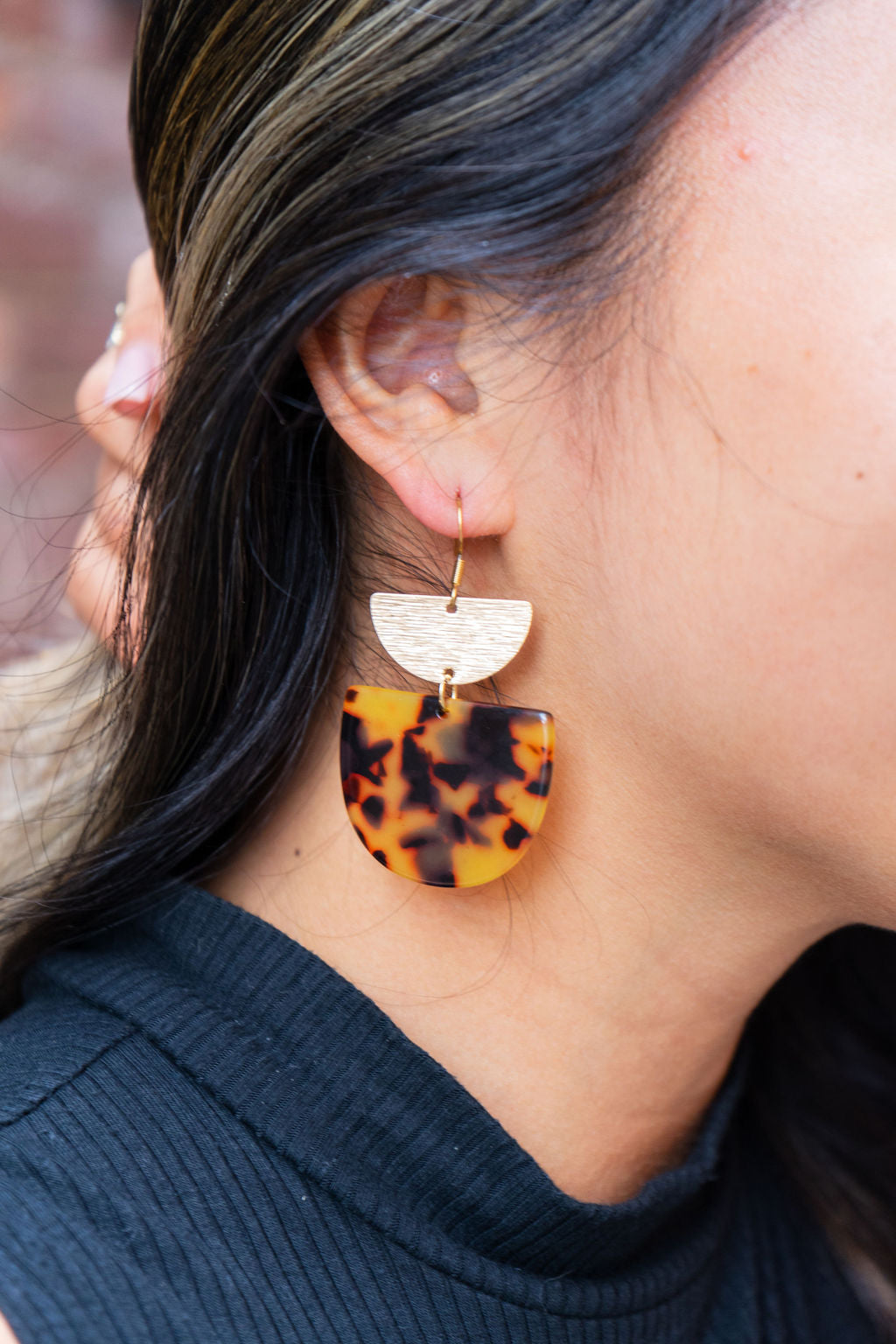 Harper Earrings - Tortoise