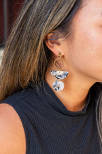 Wren Earrings - Ivory & Slate