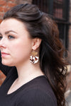 Harper Earrings - Cowhide