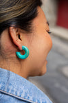 Chloe Hoops - Turquoise