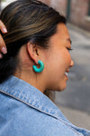 Chloe Hoops - Turquoise