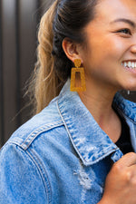 Avery Earrings - Yellow Gold Glitter