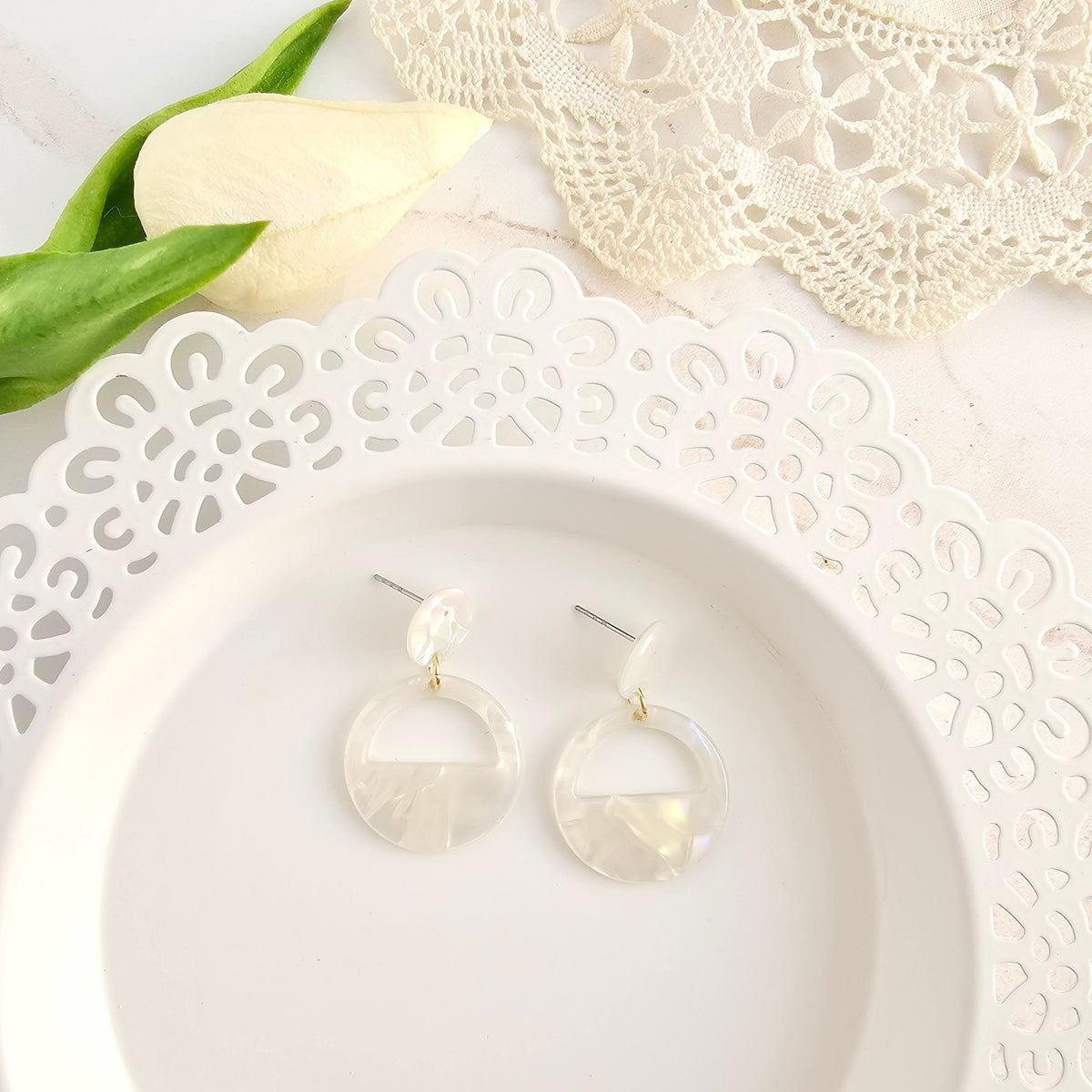 Lettie Earrings - Opalite