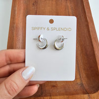 Luxe Selena Hoops - Mini - Silver