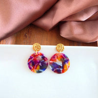 Addy Earrings - Jewel Stained Glass