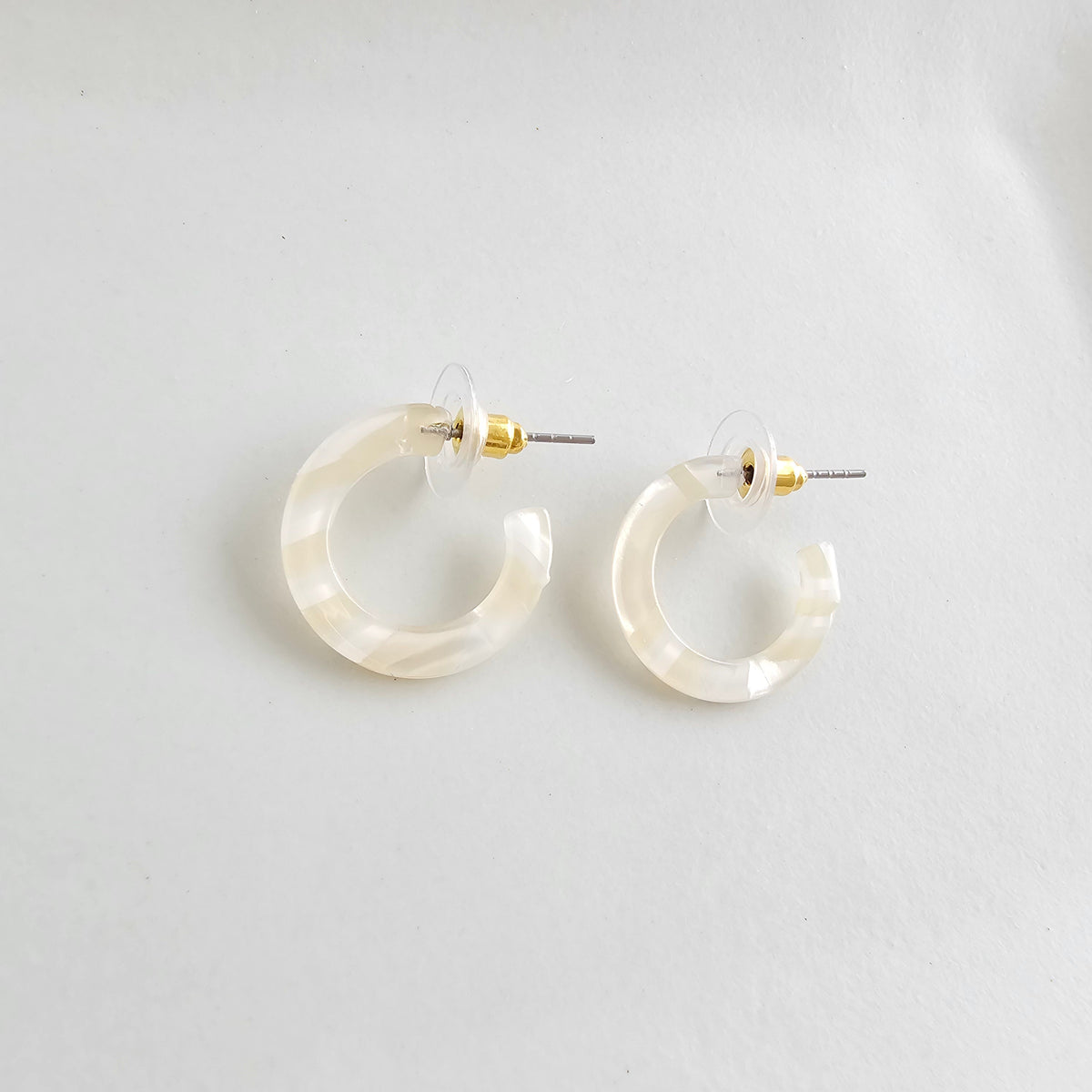 Micro Cam Mini Hoops - Ivory