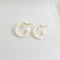 Micro Cam Mini Hoops - Ivory