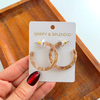 Camy Hoops - Shimmering Taupe