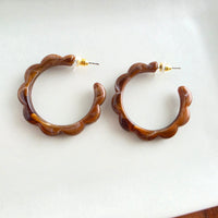 Scarlett Hoops - Cocoa Brown