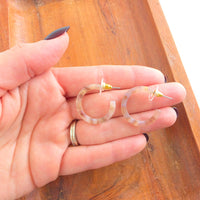 Cam Mini Hoops - Shimmering Taupe