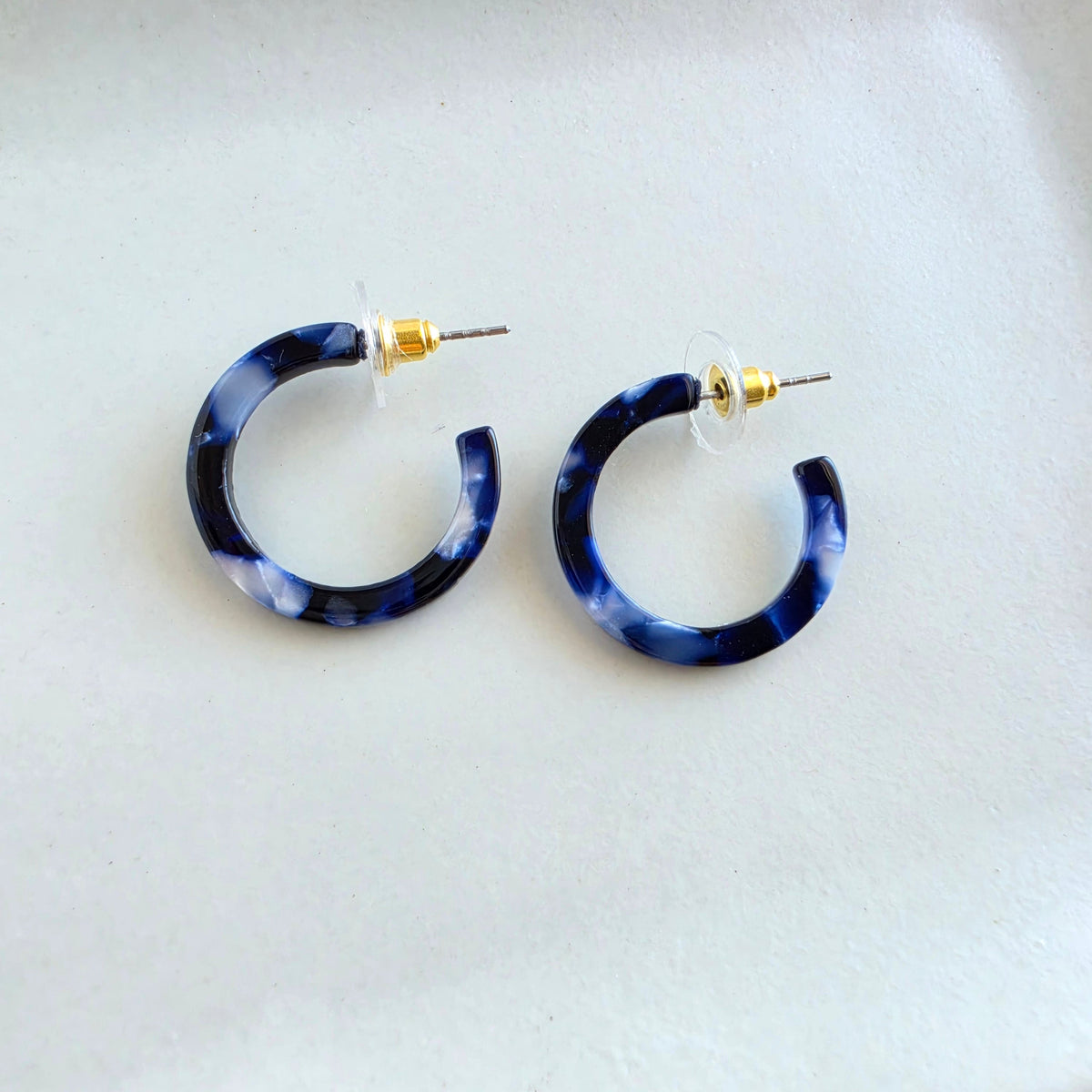 Cam Mini Hoops - Midnight Marble