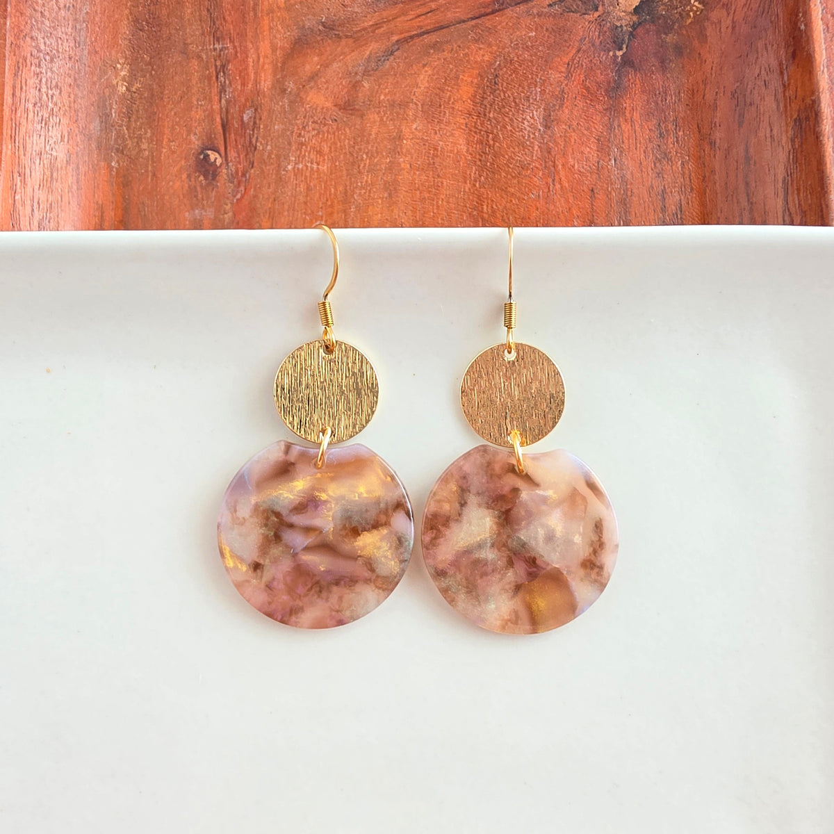 Zoey Mini Earrings - Shimmering Taupe
