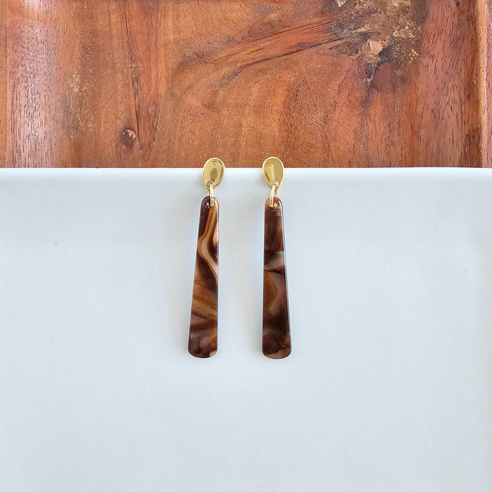 Blair Earrings - Coffee Shimmer