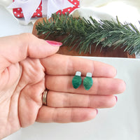 Christmas Light Studs - Green Shimmer