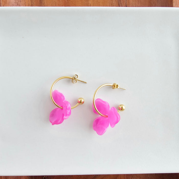 Magnolia Hoops - Hibiscus