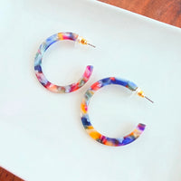 Camy Hoops - Jewel Stained Glass