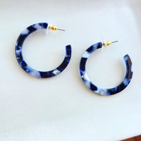 Camy Hoops - Midnight Marble