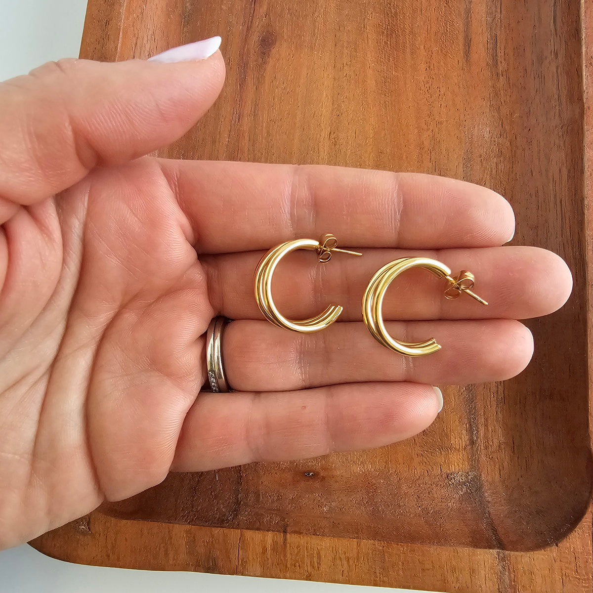 Luxe Treya Hoops - Gold
