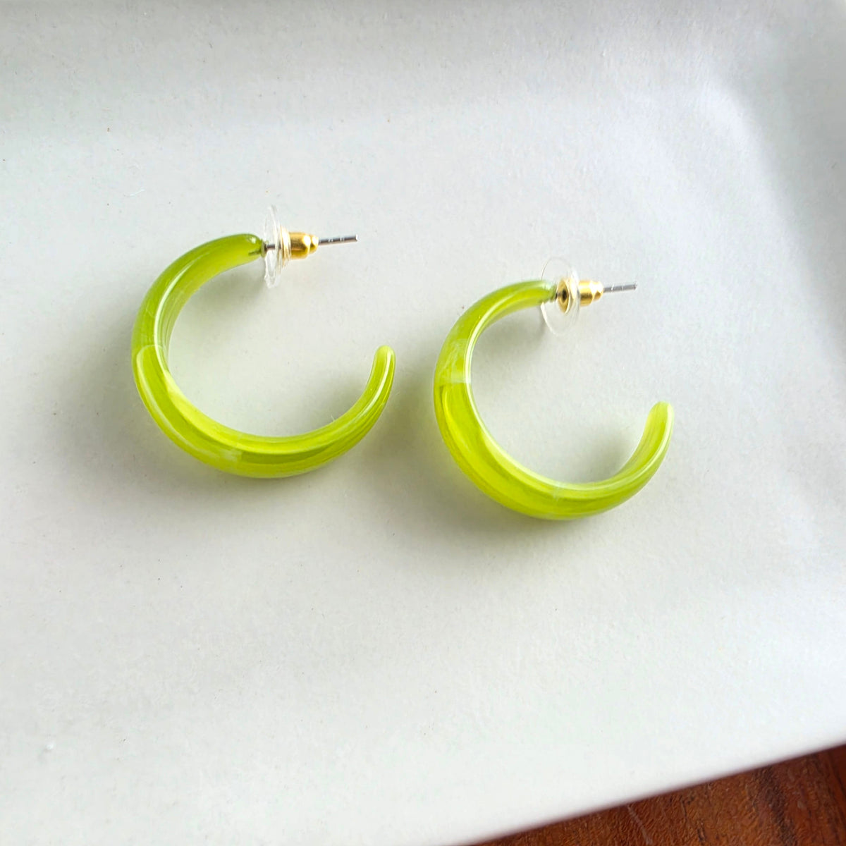 Tara Hoops - Olive Green