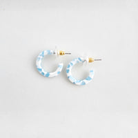 Micro Cam Mini Hoops - Pastel Blue Dot