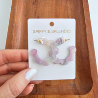 Flora Hoops - Lilac Quartz
