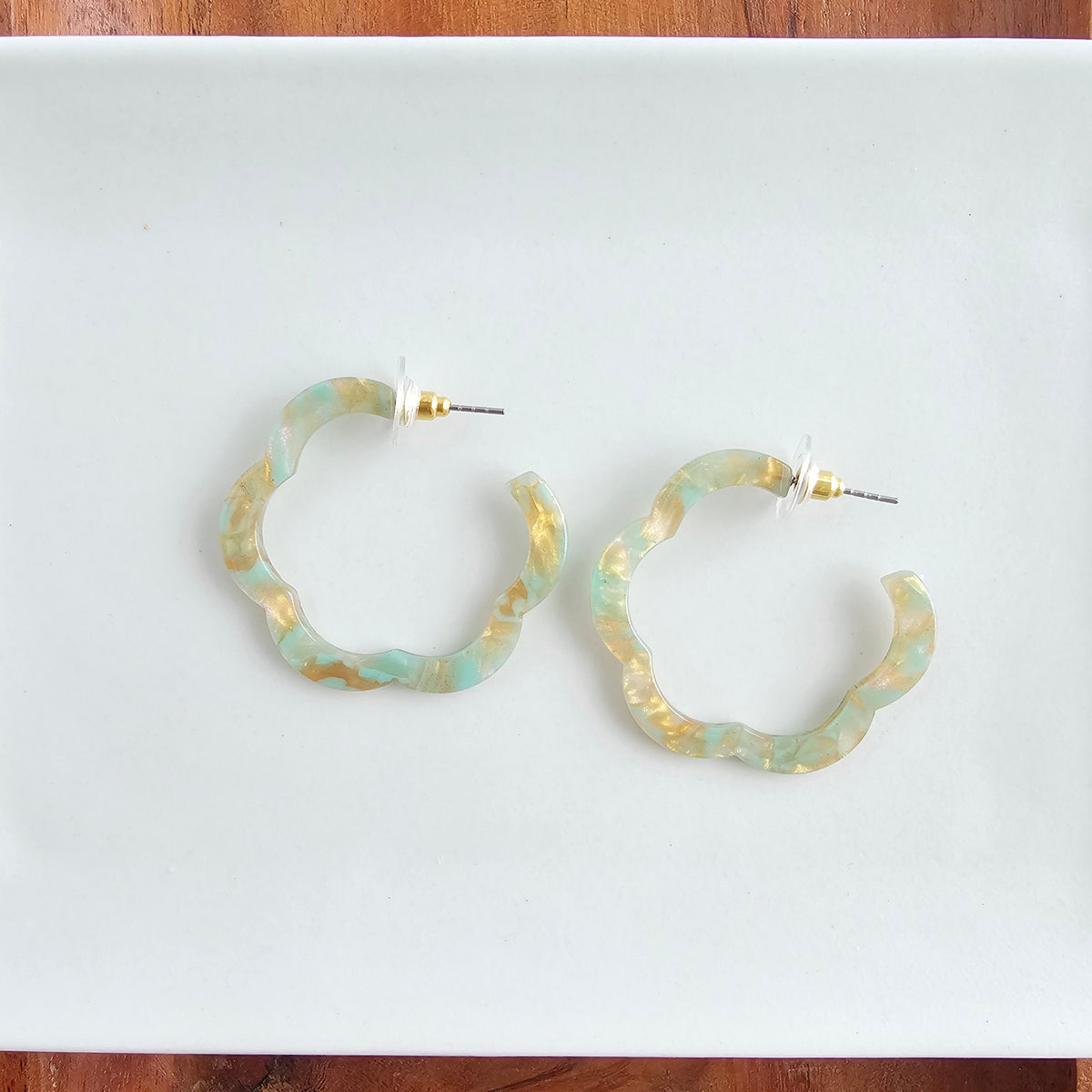 Posey Hoops - Champagne Mint