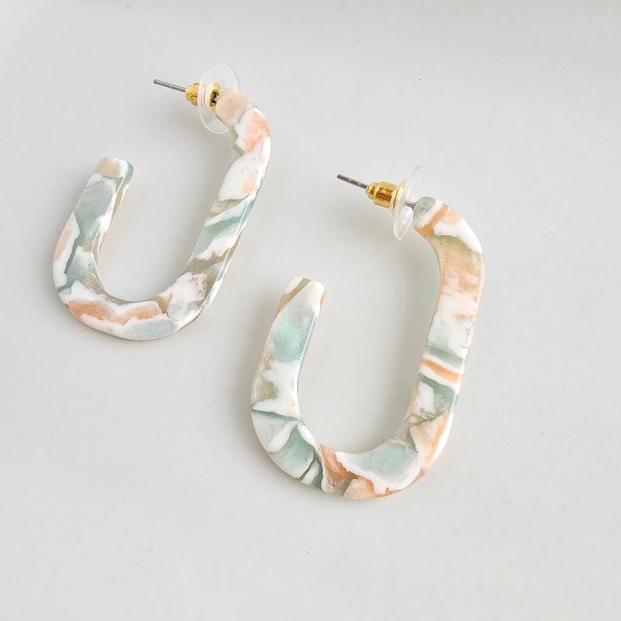 Jenna Hoops - Creamsicle Mint