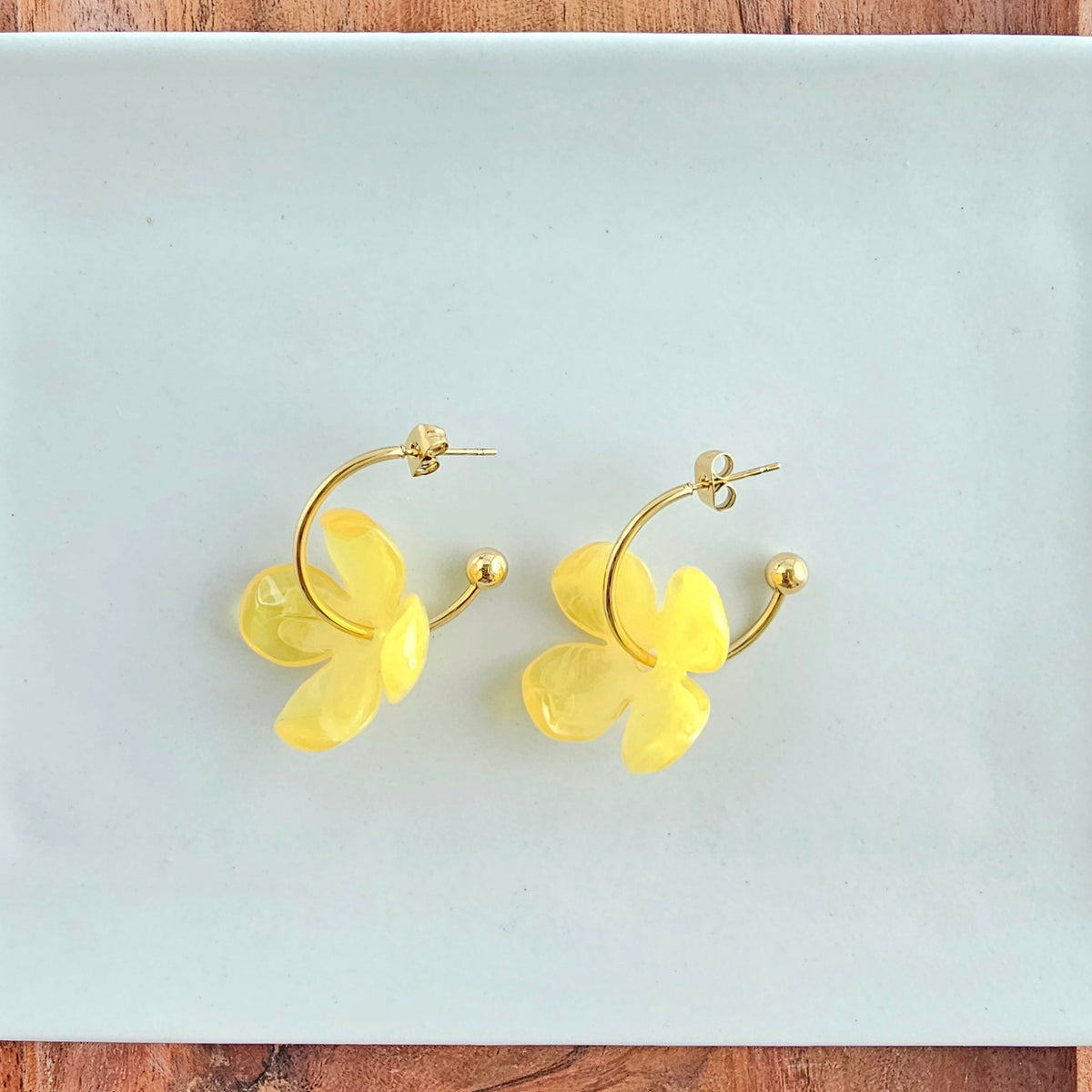 Primrose Hoops - Lemon Yellow