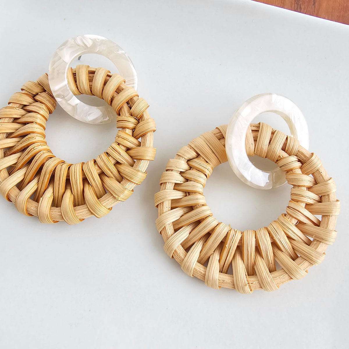 Calypso Earrings - Dark Rattan