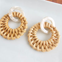 Calypso Earrings - Dark Rattan