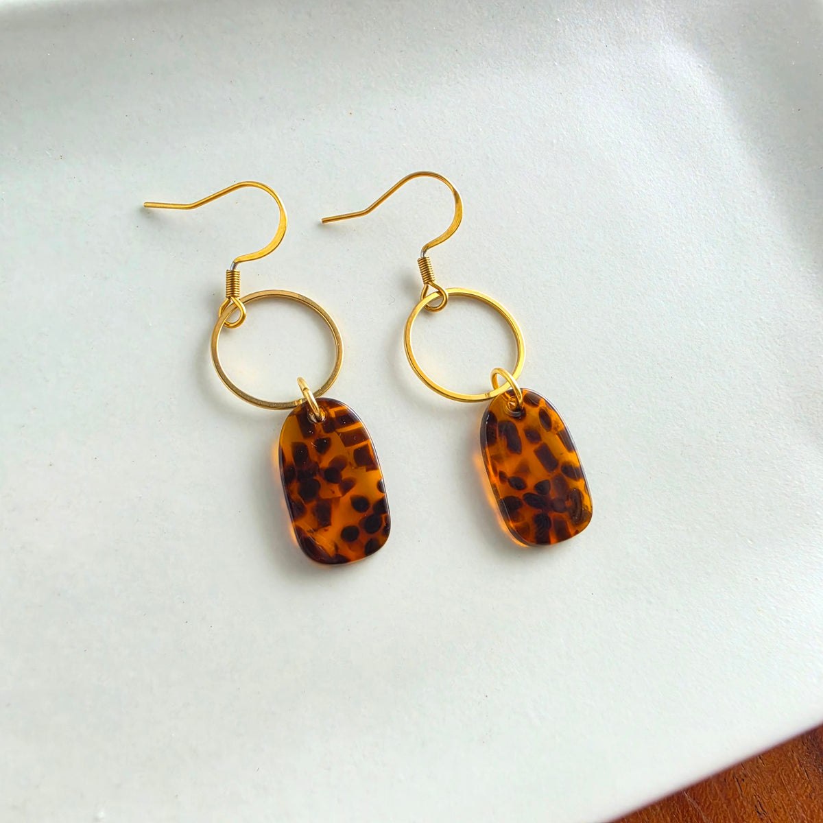 Emma Earrings - Amber Dot