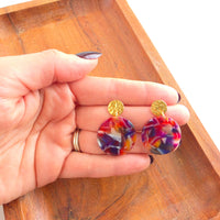 Addy Earrings - Jewel Stained Glass