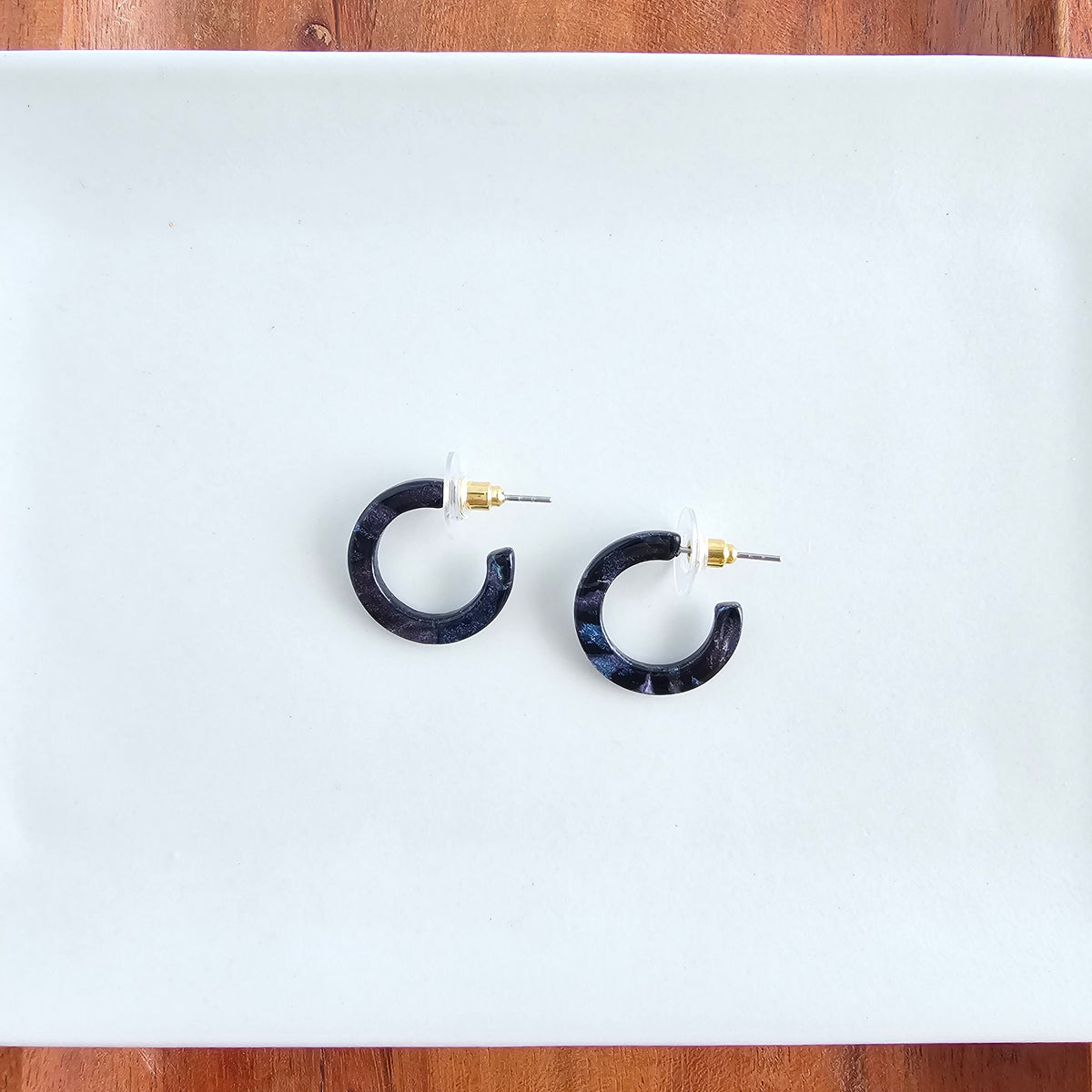 Micro Cam Mini Hoops - Midnight Shimmer