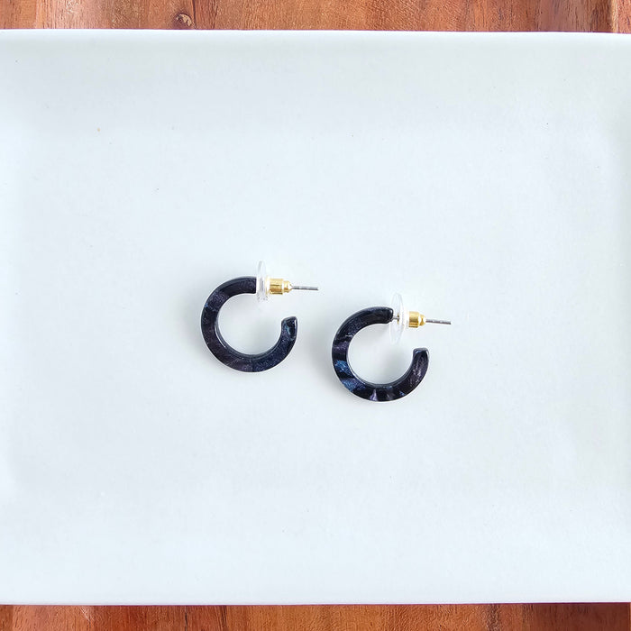 Micro Cam Mini Hoops - Midnight Shimmer
