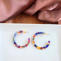 Camy Hoops - Jewel Stained Glass