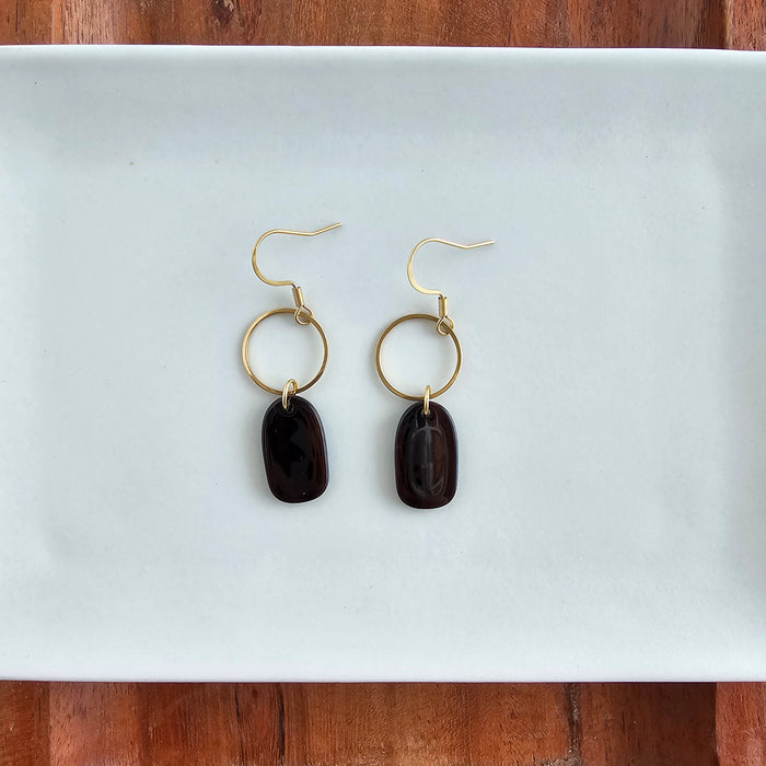 Emma Earrings - Mahogany