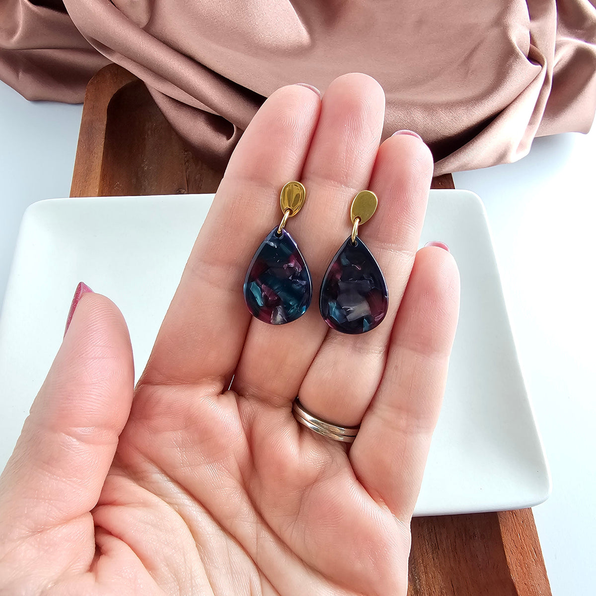 Leah Earrings - Jeweled Twilight