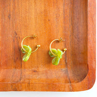 Magnolia Hoops - Olive Green