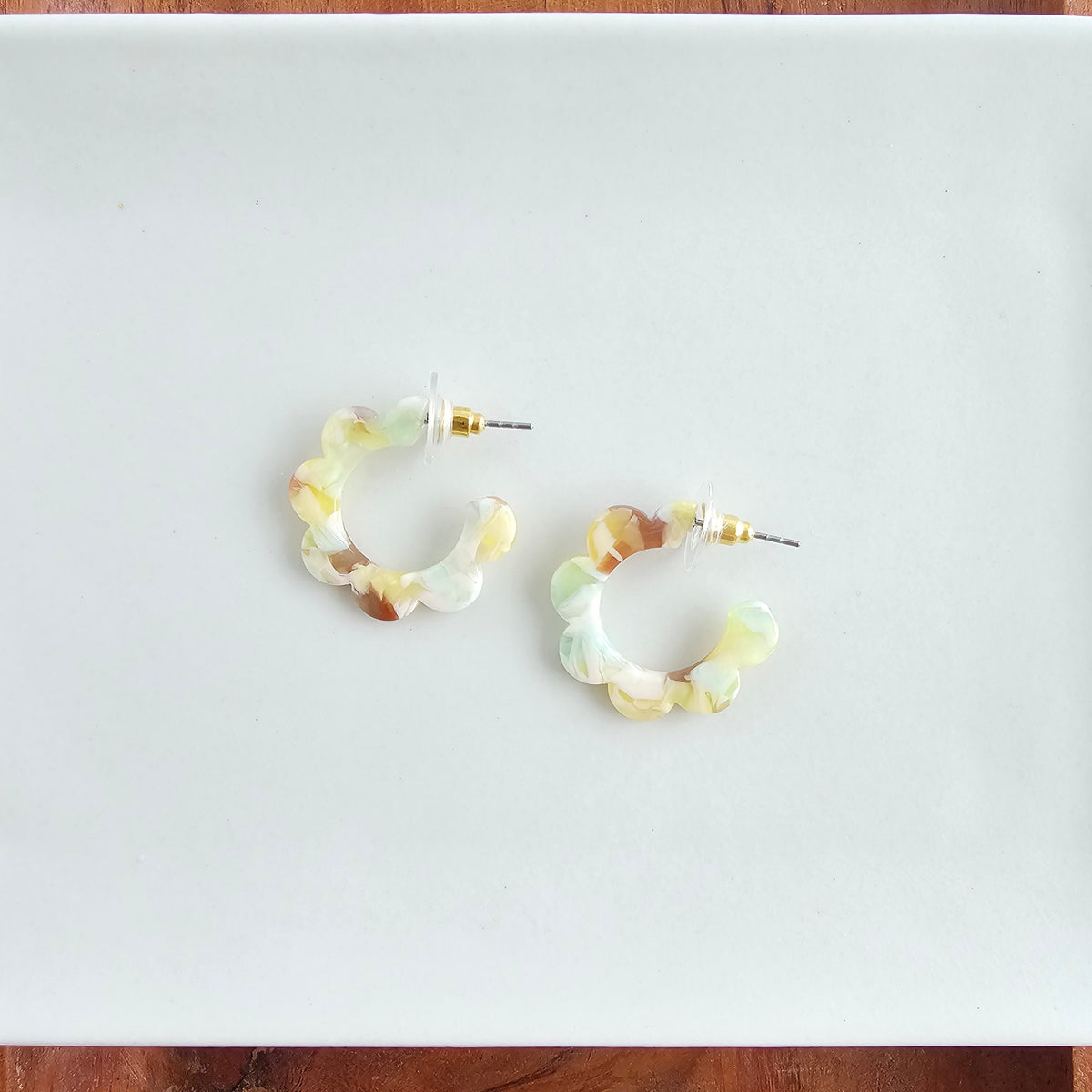 Flora Mini Hoops - Citron Zest