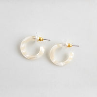 Micro Cam Mini Hoops - Ivory