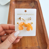Primrose Hoops - Tangerine Orange