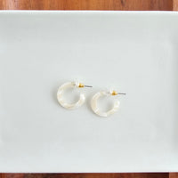 Micro Cam Mini Hoops - Ivory