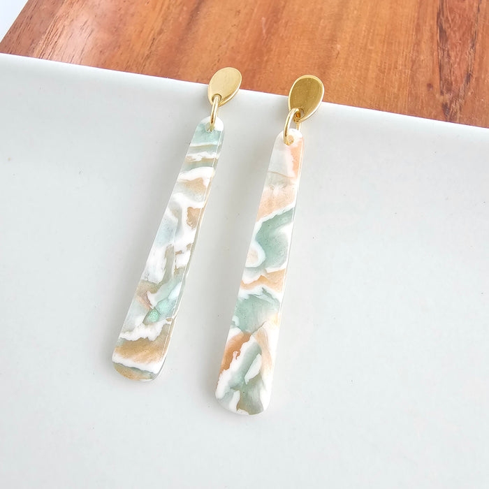 Blair Earrings - Creamsicle Mint